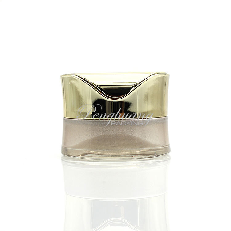 Wholesale 30g 1 oz Oval Shaped Frosted Brown Cosmetic Glass Creams Packaging Jar