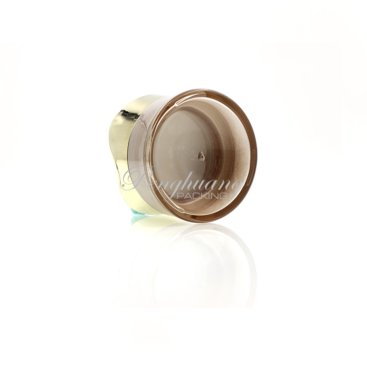 Wholesale 30g 1 oz Oval Shaped Frosted Brown Cosmetic Glass Creams Packaging Jar