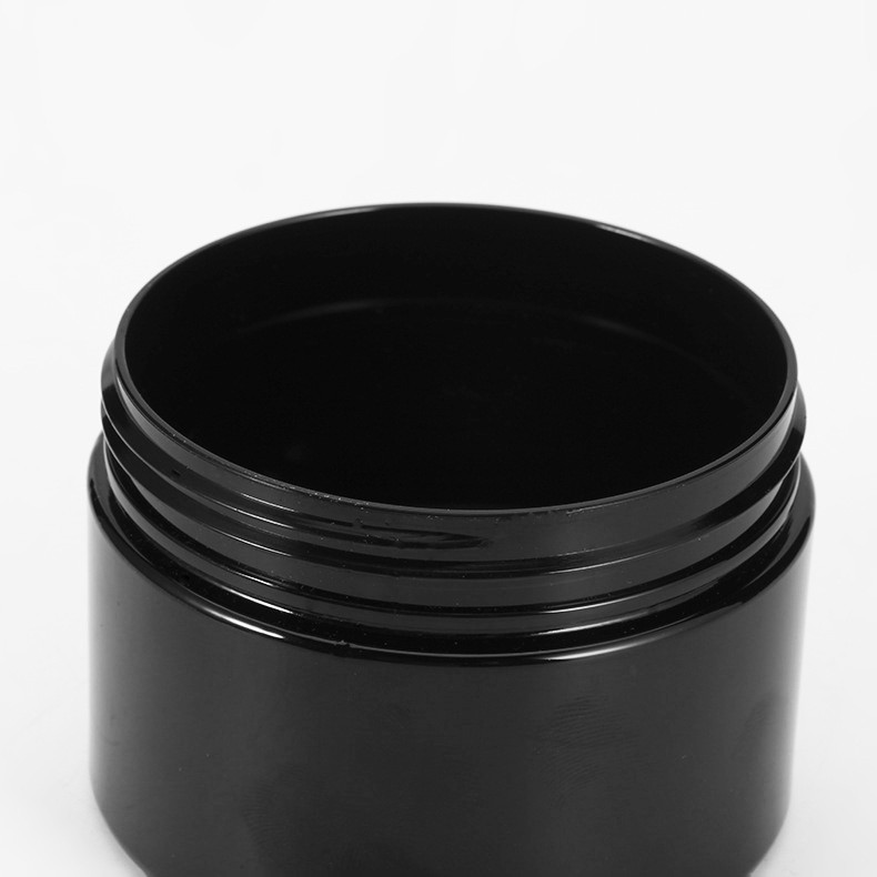 Wholesale 30g 50g 100g 150g 200g 250g stock cosmetic packaging round clear plastic jar with black lid