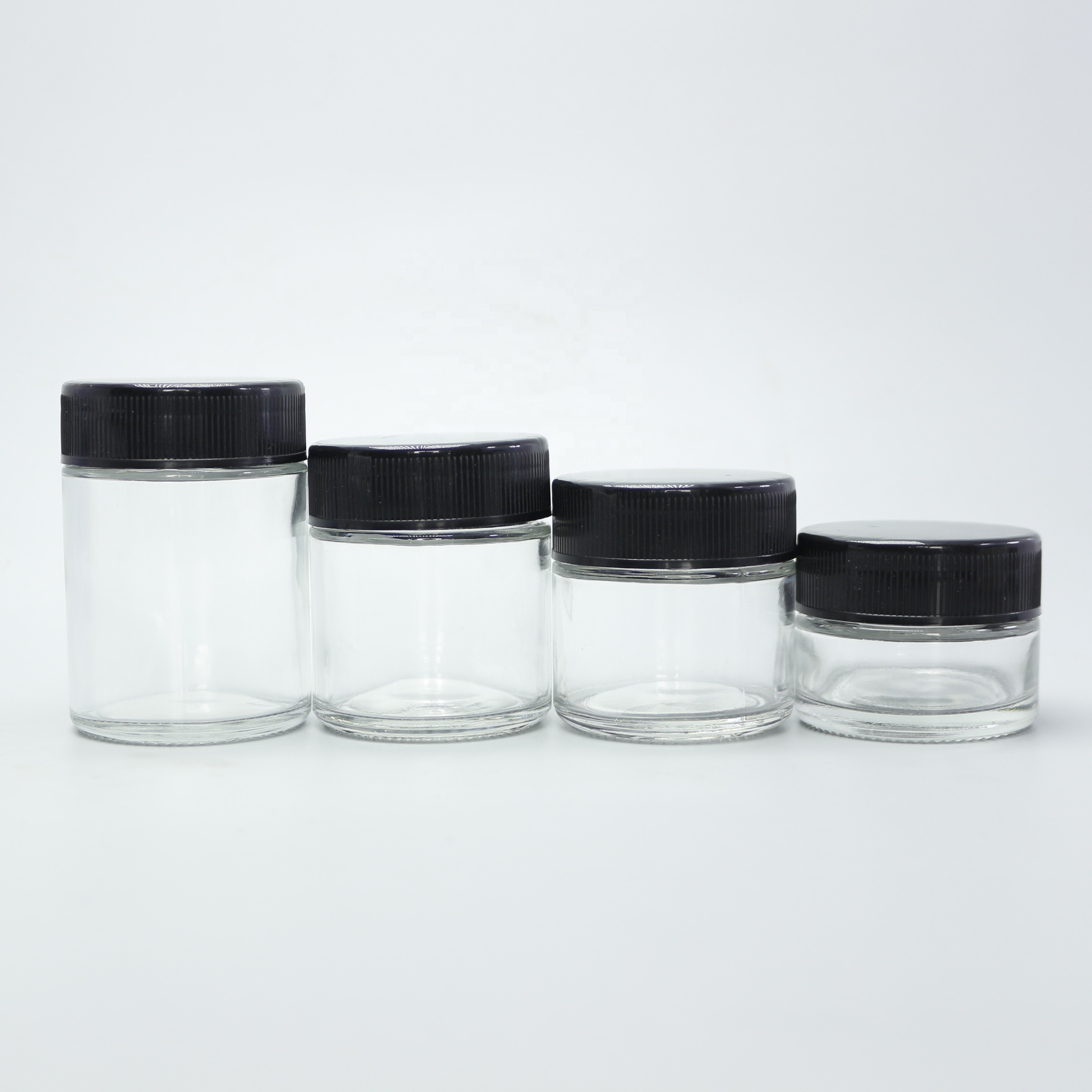 Wholesale 30g 50g 85g 110g child proof glass jar container with childproof cap CGJ-2T