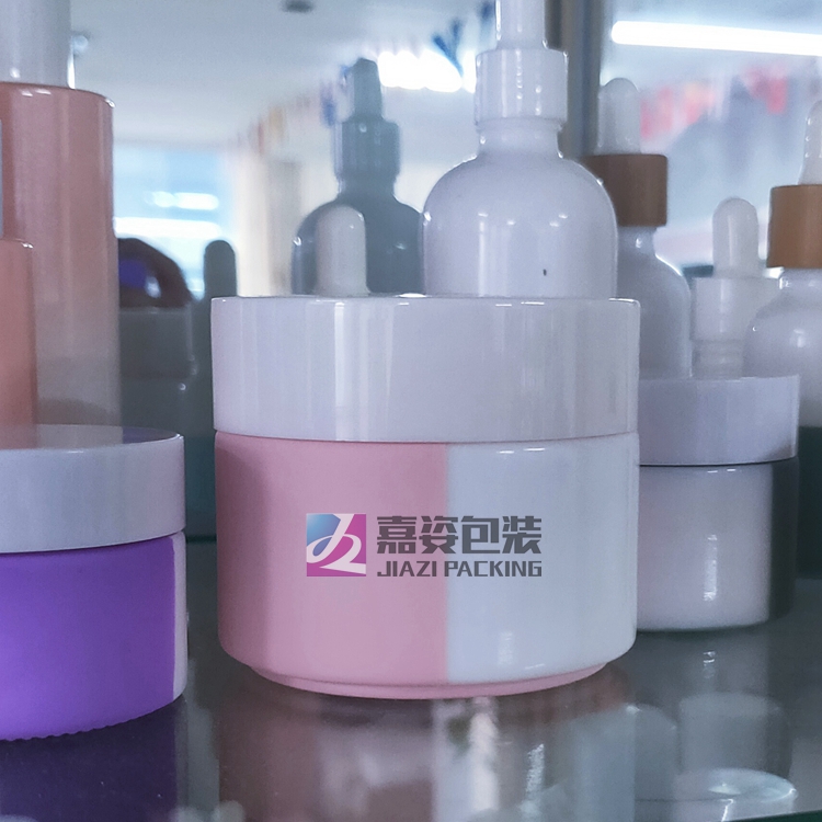 Wholesale 30g 50g Cheap White porcelain glass jar cream ceramic lid