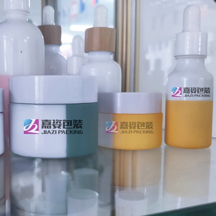 Wholesale 30g 50g Cheap White porcelain glass jar cream ceramic lid