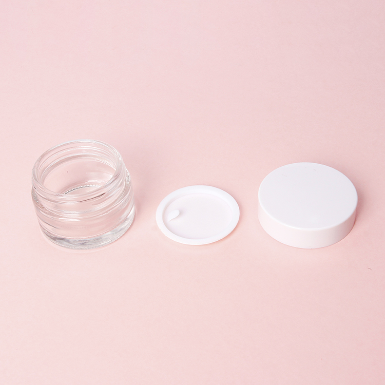 Wholesale 30g 50g Leak Proof Face Cream Bottle Cosmetic Packaging Frosted Glass Jar With White Lid And Insert