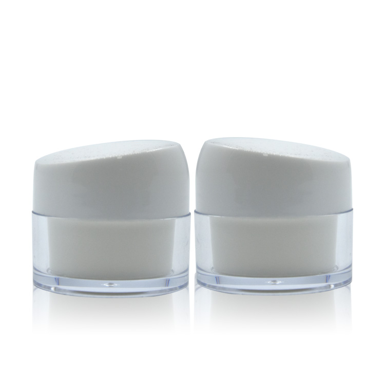 Wholesale 30g 50g White Acrylic Double Wall Neck Cream Skincare Plastic Containerrs