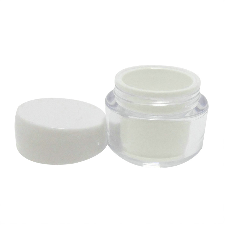 Wholesale 30g 50g White Acrylic Double Wall Neck Cream Skincare Plastic Containerrs