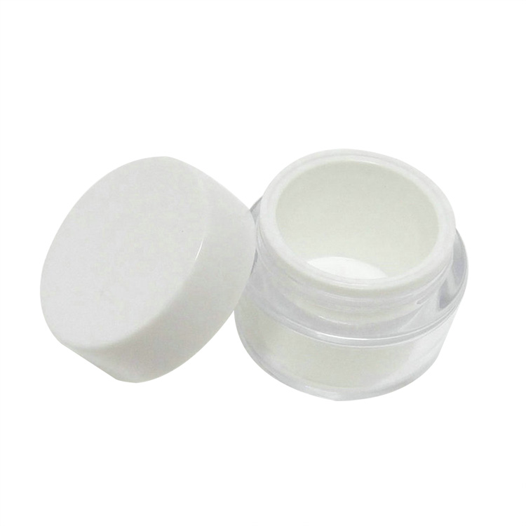 Wholesale 30g 50g White Acrylic Double Wall Neck Cream Skincare Plastic Containerrs