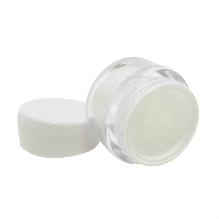Wholesale 30g 50g White Acrylic Double Wall Neck Cream Skincare Plastic Containerrs