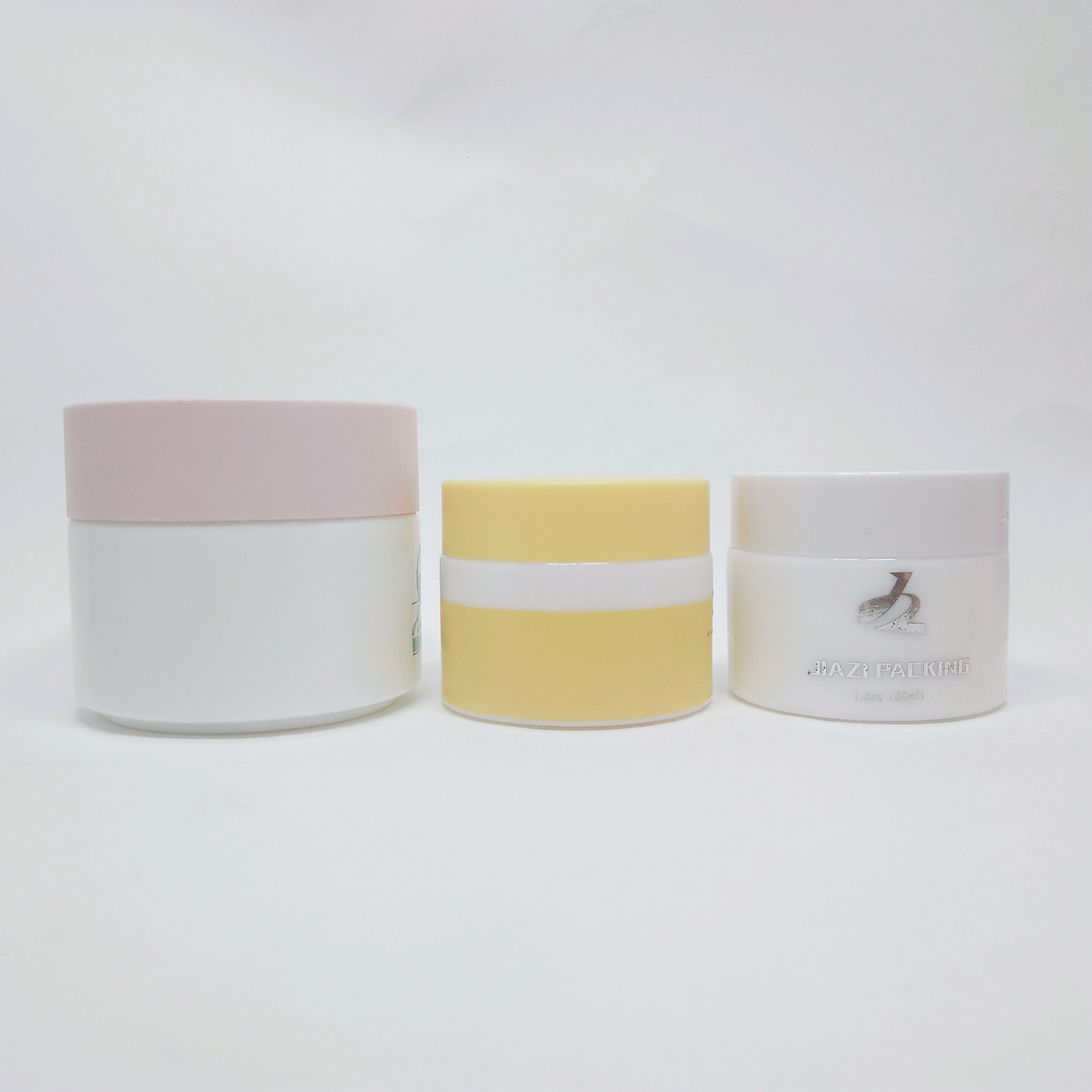 Wholesale 30g Cheap Glass White porcelain jars with white Lid