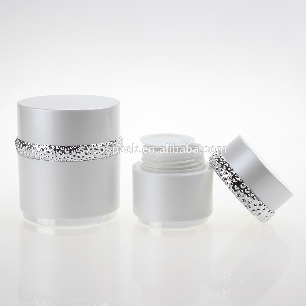 Wholesale 30g white acrylic cream jar, skin care cream jar