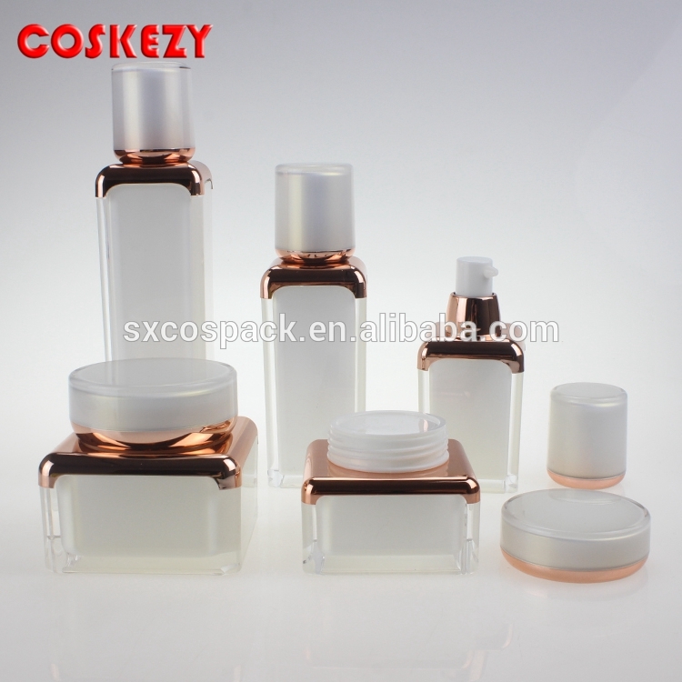 Wholesale 30g white plastic cosmetic packaging, 1oz acrylic cream jar
