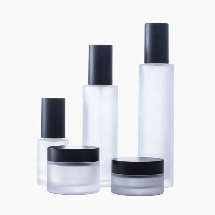 Wholesale 30ml 50ml 100ml 120ml 150ml Luxury Frosted Glass Big Volume Airless Bottles Pump Lotion Bottle/Jar Cosmetic Bottle