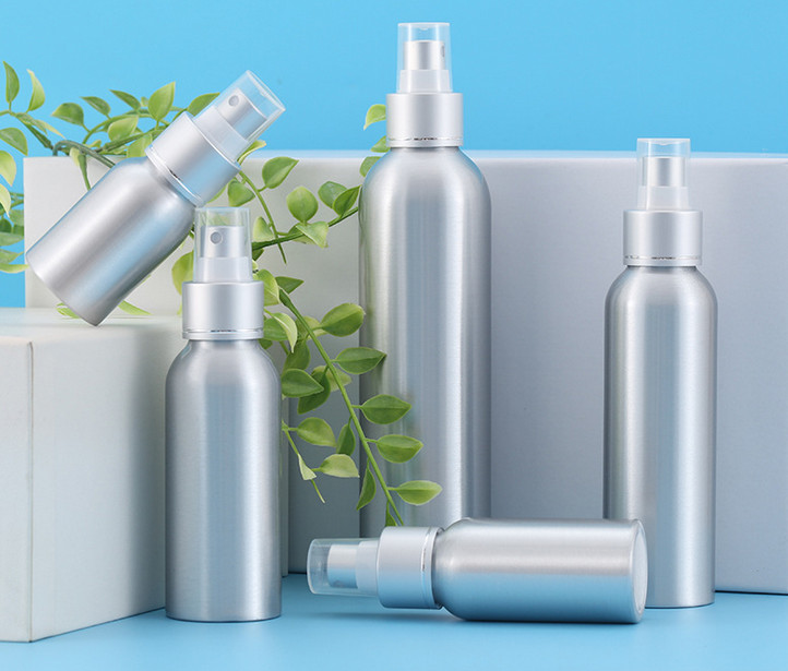 Wholesale 30ml 50ml 100ml 120ml Empty Aluminum Fine Mist Spray Pump Bottle Eco Friendly Cosmetic Packaging Bottle