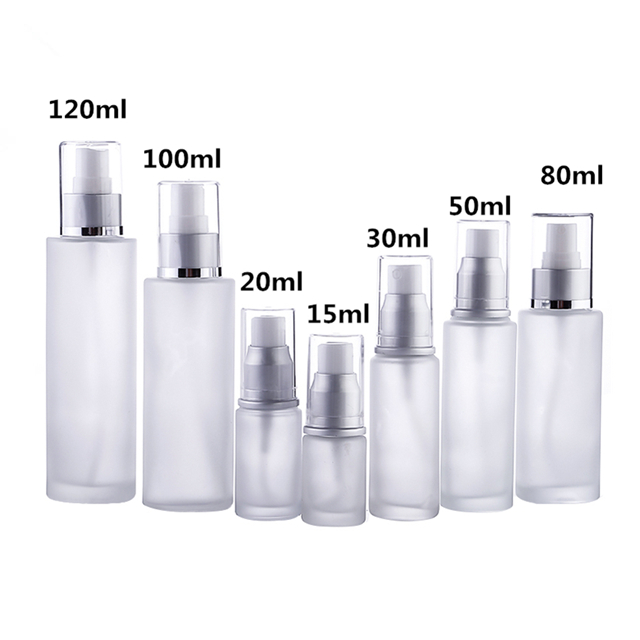 Wholesale 30ml 50ml 100ml 120ml frosted silver continuous empty perfume face glass mist spray bottle
