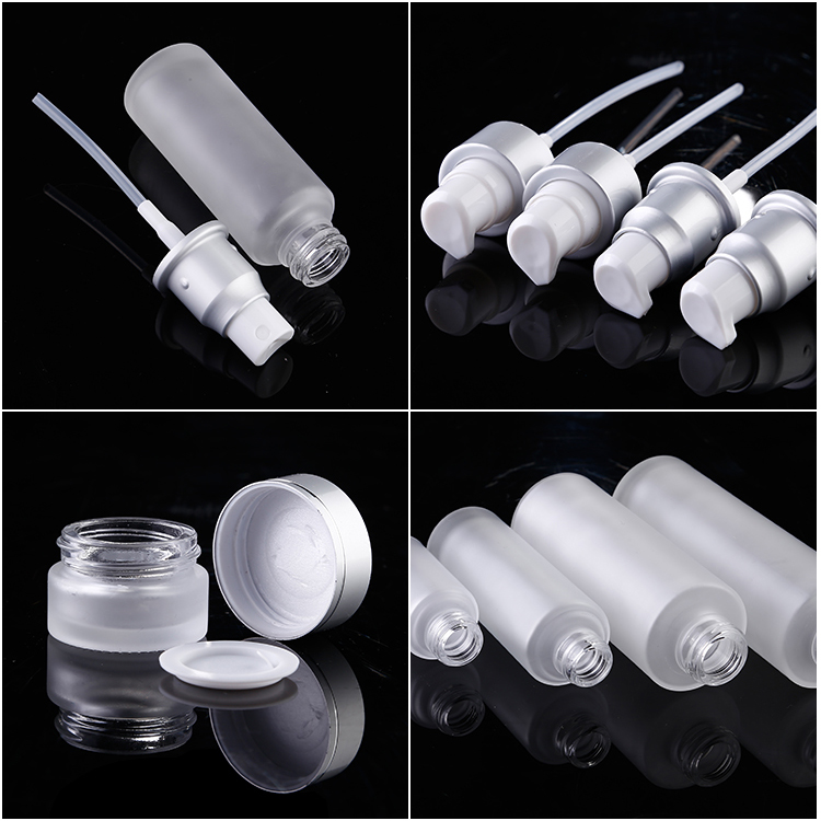 Wholesale 30ml 50ml 100ml 120ml frosted silver continuous empty perfume face glass mist spray bottle