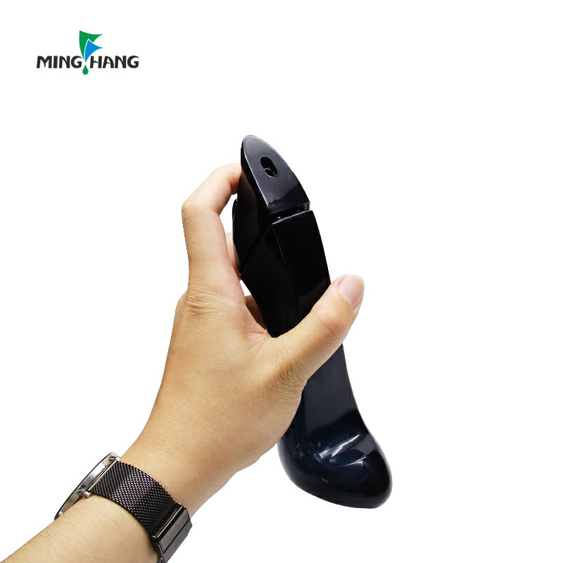 Wholesale 30ml 50ml 100ml Black High Heel Shoes Perfume Glass Bottle With Pump Sprayer