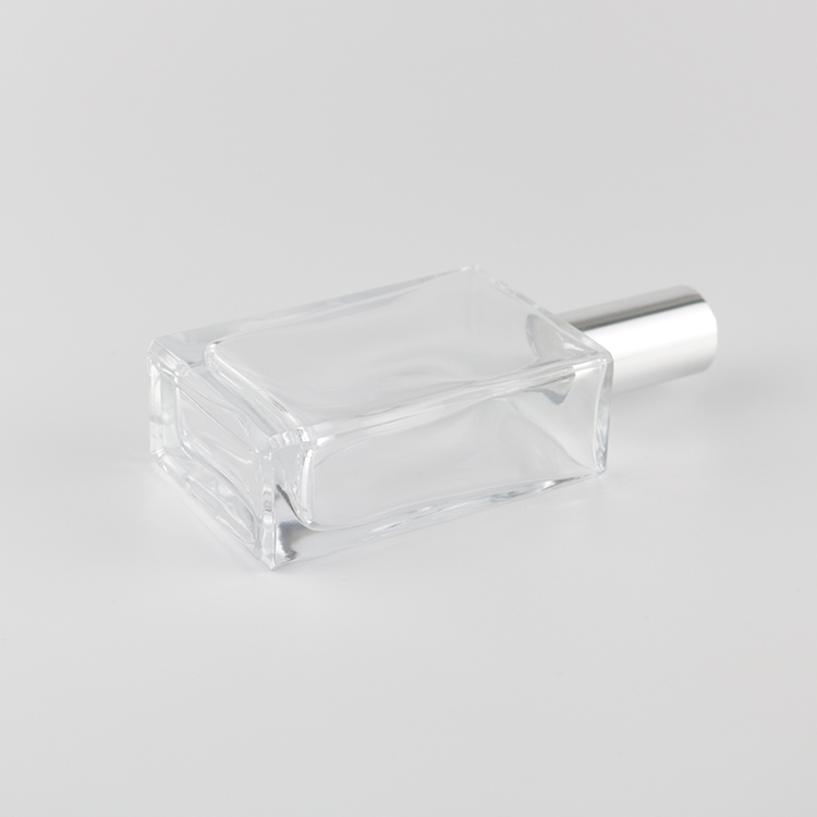 Wholesale 30ml 50ml 100ml Clear Rectangle Cosmetic Glass Spray Empty Perfume Bottles