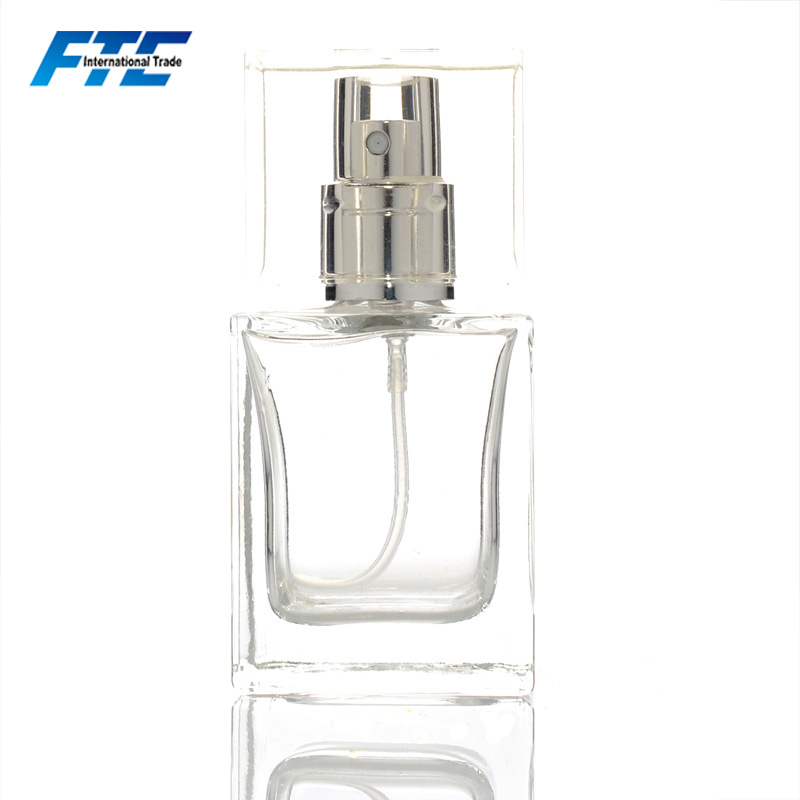 Wholesale 30ml 50ml Square Clear Spray Bottle Crystal Perfume Bottle