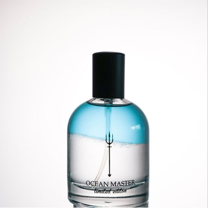 Wholesale 30ml 50ml round pump spray empty glass perfume bottle