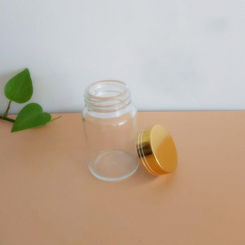 Wholesale 30ml 60ml 100ml 120ml clear vitamin medicine glass bottle for tablet pill capsule container