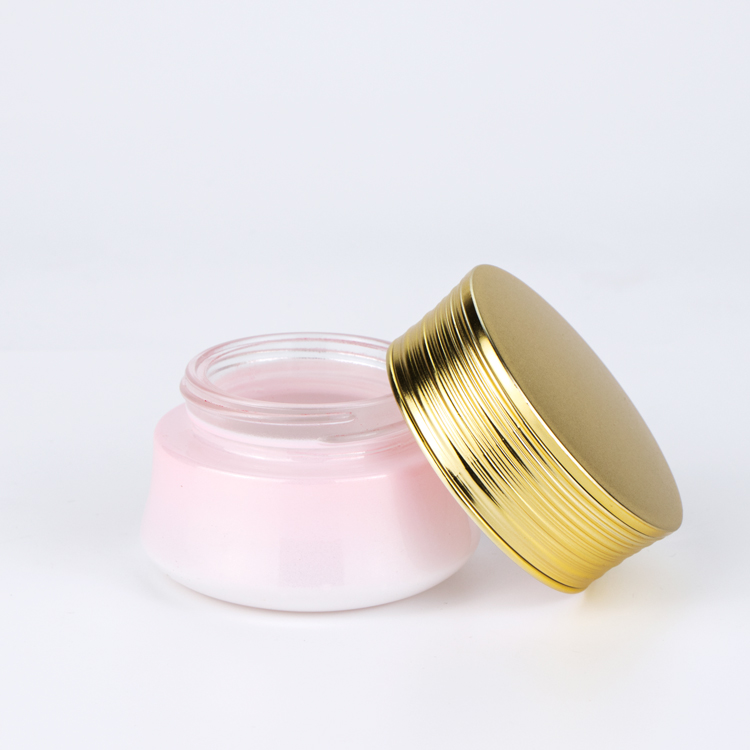 Wholesale 30ml 60ml 100ml 50g glass bottles pink essential oil cosmetic bottle set