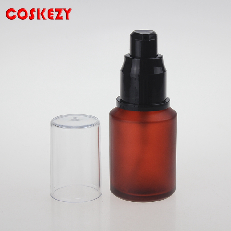 Wholesale 30ml 60ml 125ml 200ml Red Glass shampoo pump bottle, spray glass bottle essential oils