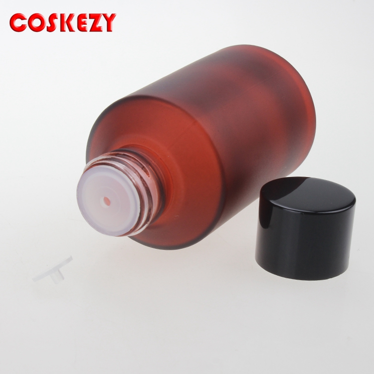 Wholesale 30ml 60ml 125ml 200ml Red Glass shampoo pump bottle, spray glass bottle essential oils