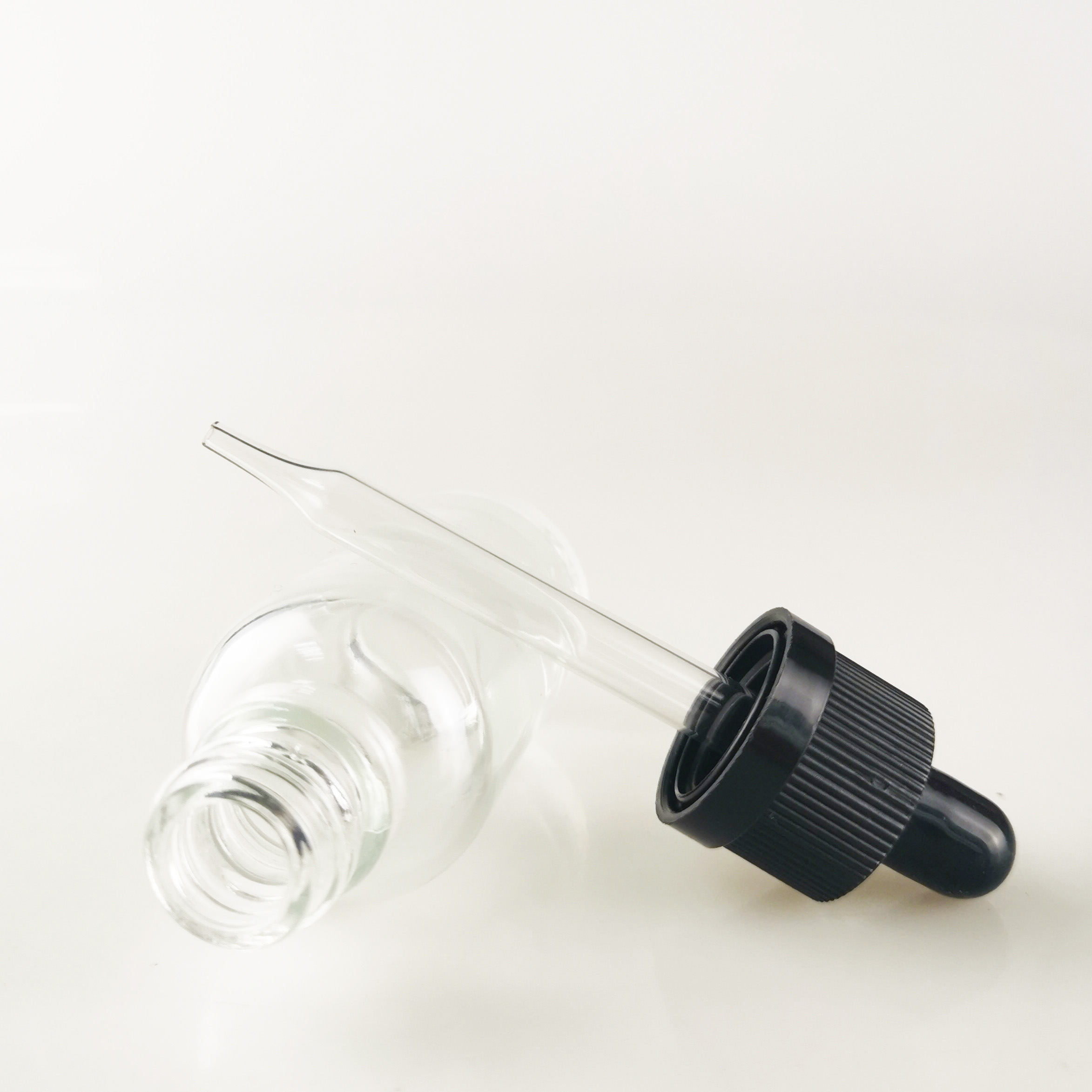 Wholesale 30ml cosmetic cuticle oil bottle clear CBD essential oil e liquid glass dropper bottle