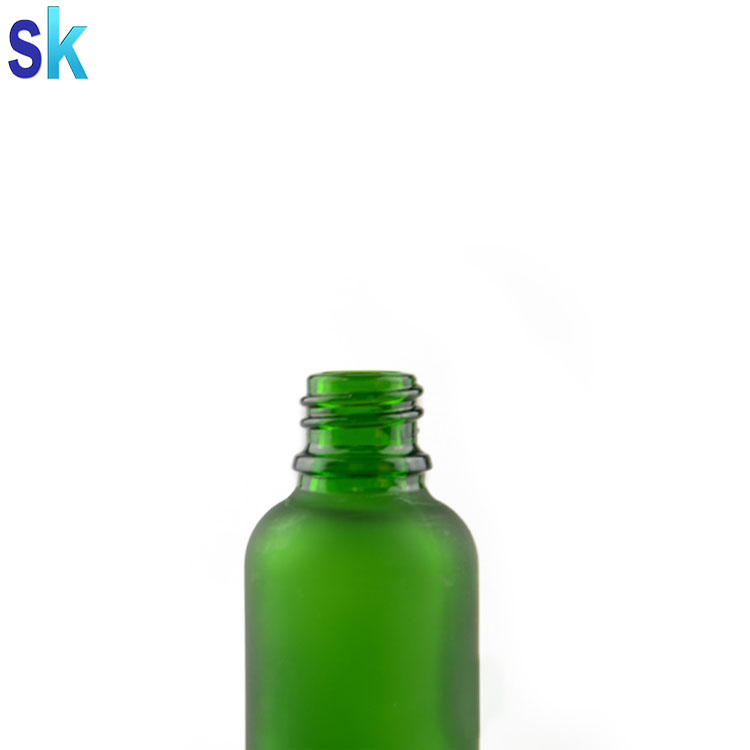 Wholesale 30ml e liquid frosted matt green glass bottles