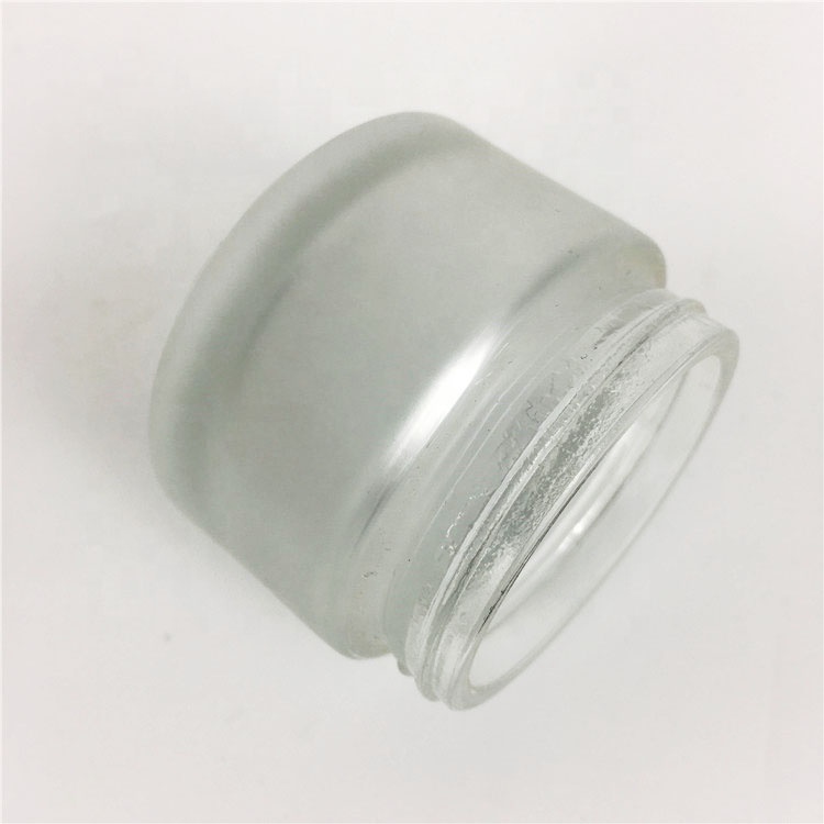 Wholesale 30ml frost glass cream jar cosmetic skin care face cream glass jar with plastic cap
