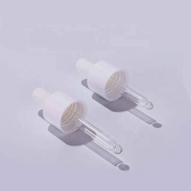 Wholesale 30ml transparent matte cosmetic flat shoulder eye serum dropper glass bottle set with white dropper lid