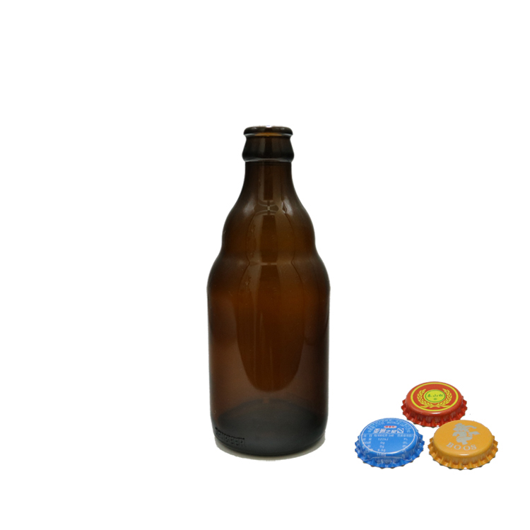 Wholesale 330ml 12 oz amber glass stubby beer bottle