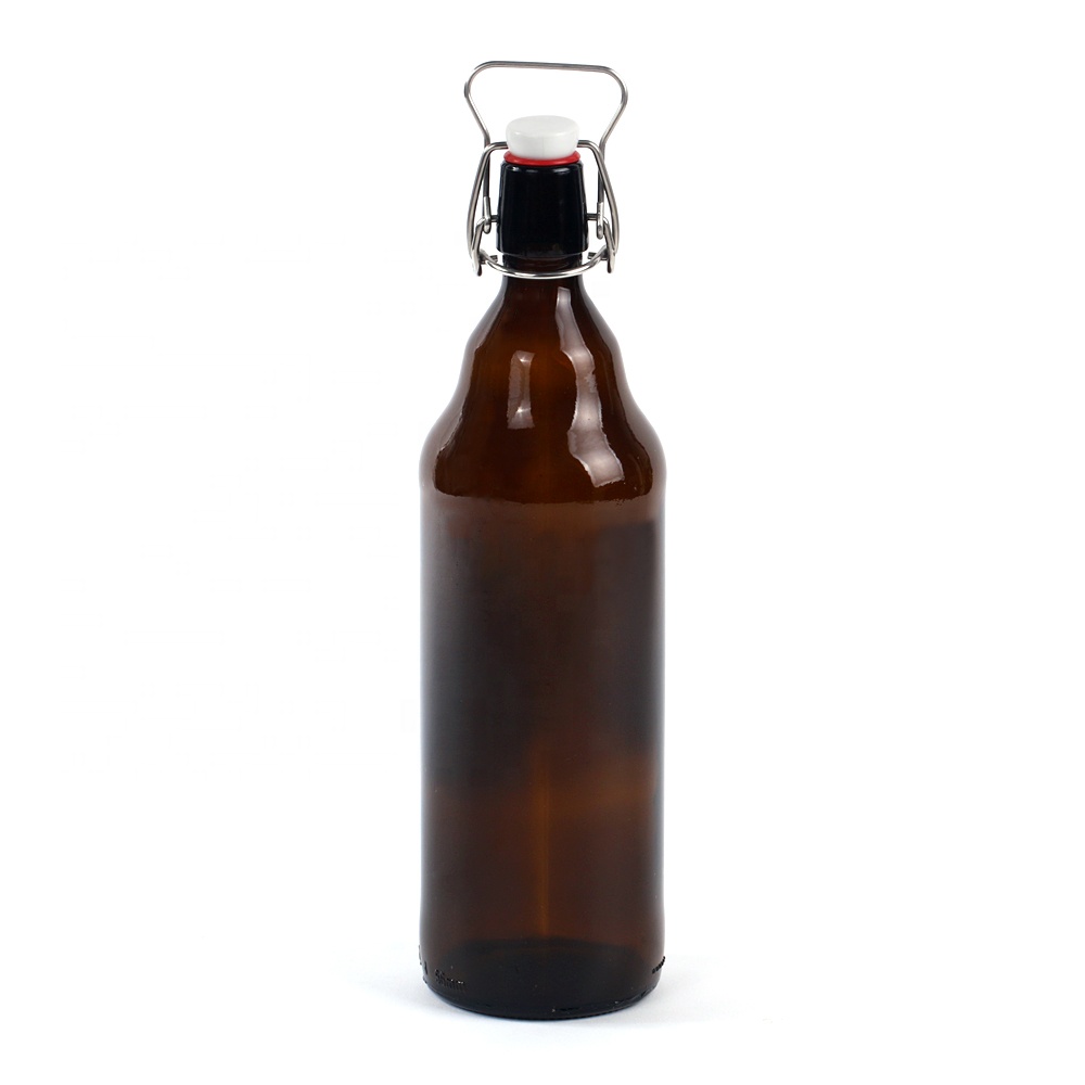 Wholesale 330ml 500ml 1000ml 2000ml Amber brown glass beer bottle