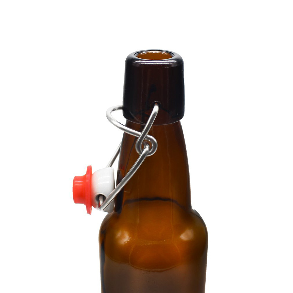 Wholesale 330ml 500ml 1000ml Amber Grolsch Style Airtight Swing Top beer bottles 500 ml