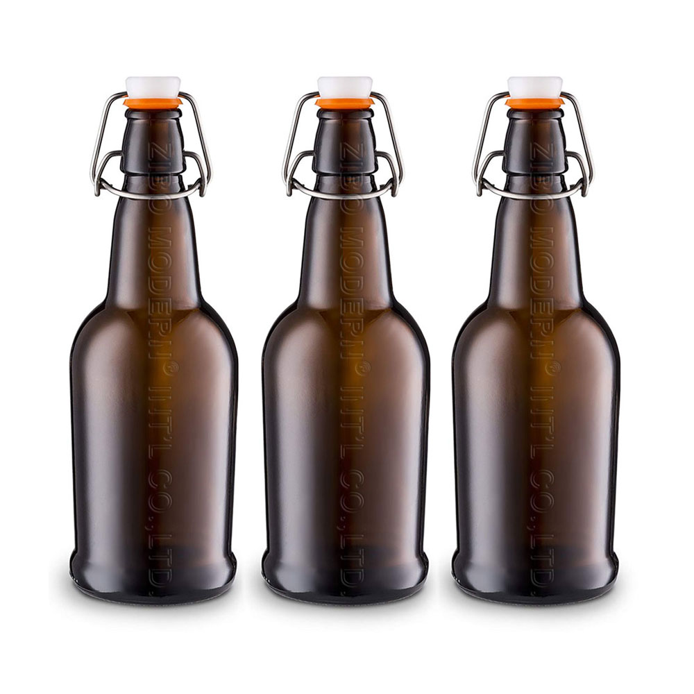 Wholesale 330ml 500ml 1000ml Amber Grolsch empty custom swing top beer bottle empty