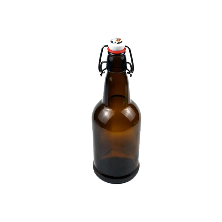 Wholesale 330ml 500ml 750ml 1Liter 1000ml swing top cheap empty amber glass beer bottle