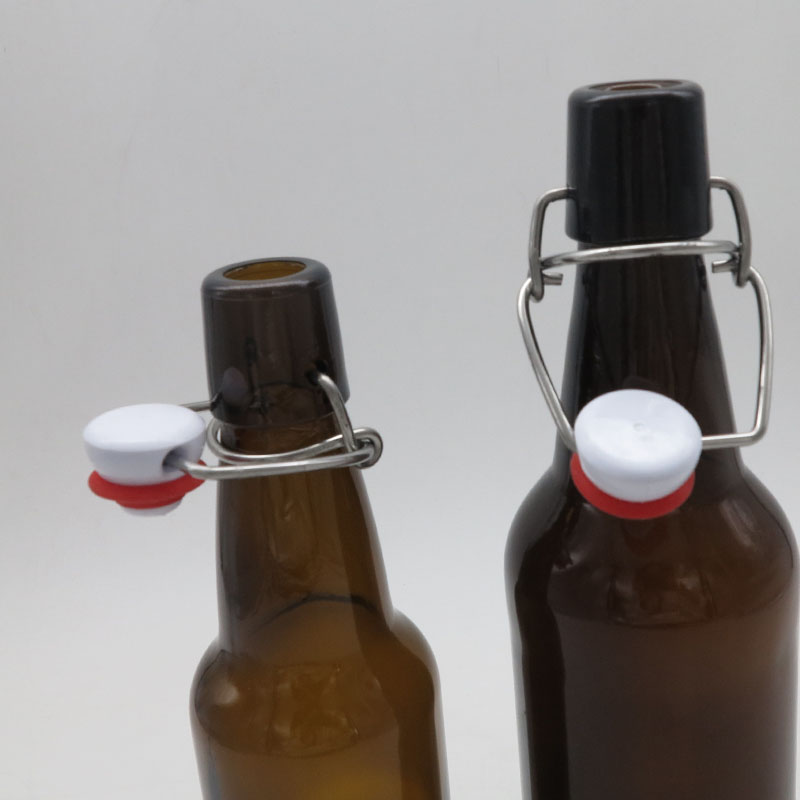 Wholesale 335ml 500ml 1 Liter Amber Swing Top Beer Bottle Glass Beer Bottle