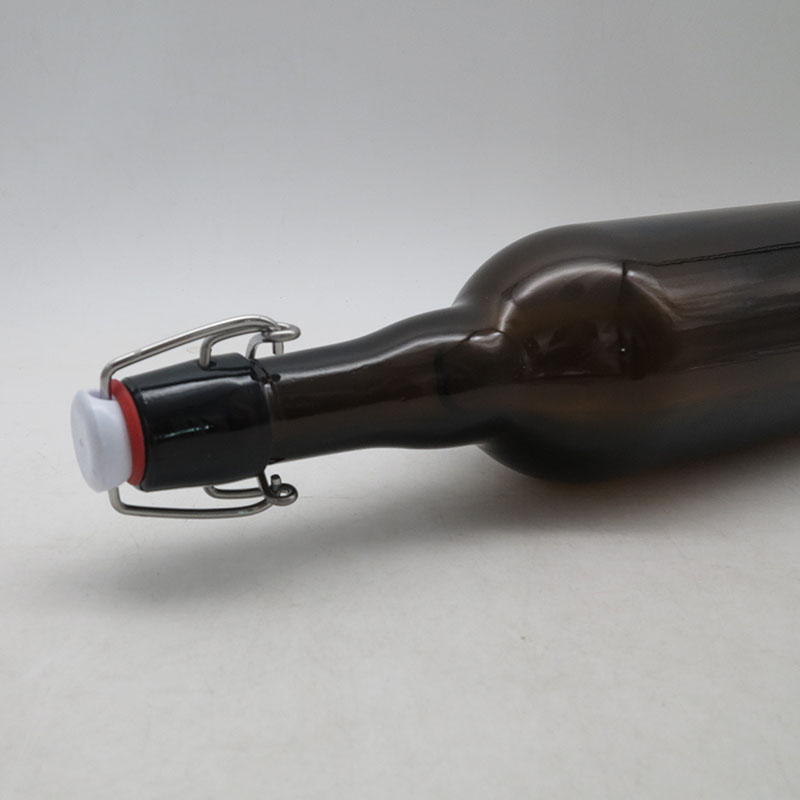 Wholesale 335ml 500ml 1 Liter Amber Swing Top Beer Bottle Glass Beer Bottle