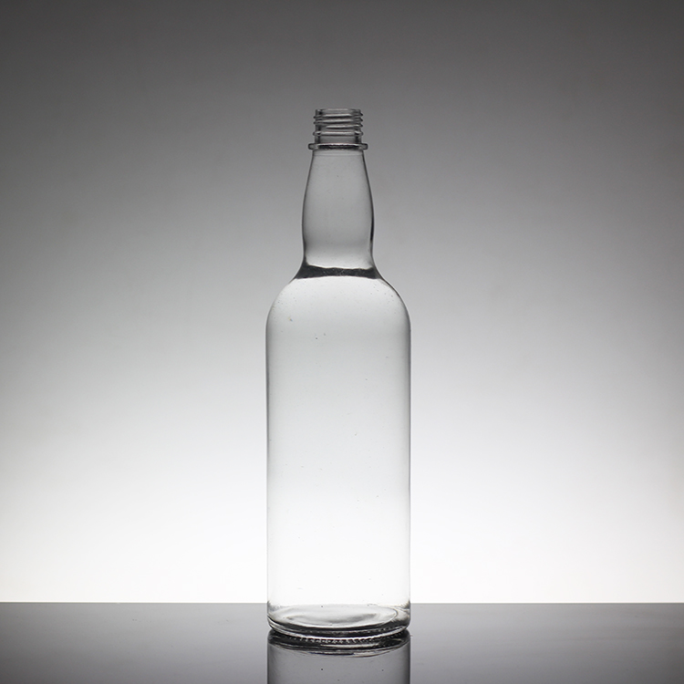 Wholesale 350ml 500ml Vodka Glass 750ml Rum Whiskey Bottle Decoration With Glass Lid