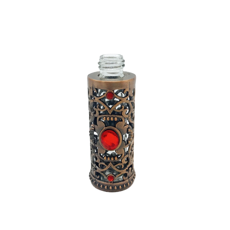 Wholesale 3ML 6ML 12ML Dubai style Arabic glass essential oil perfume bottle with glass sticker