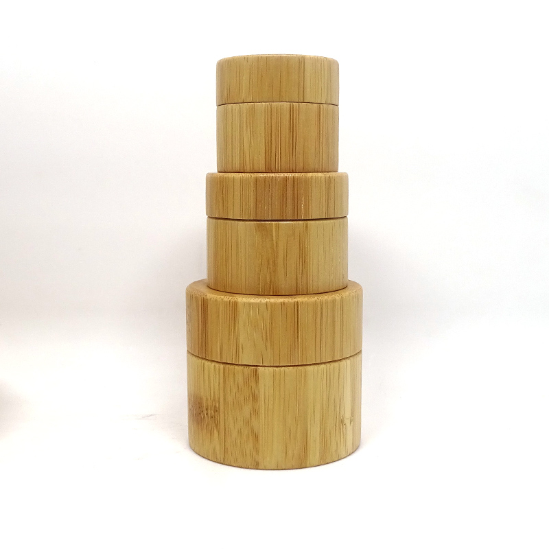 Wholesale 3g 5g 10g 15g 20g 30g 50g Bamboo Wooden Cosmetic Cream Jar With PP Inner