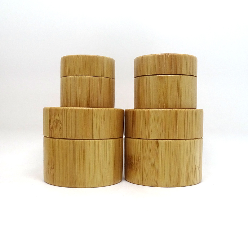 Wholesale 3g 5g 10g 15g 20g 30g 50g Bamboo Wooden Cosmetic Cream Jar With PP Inner