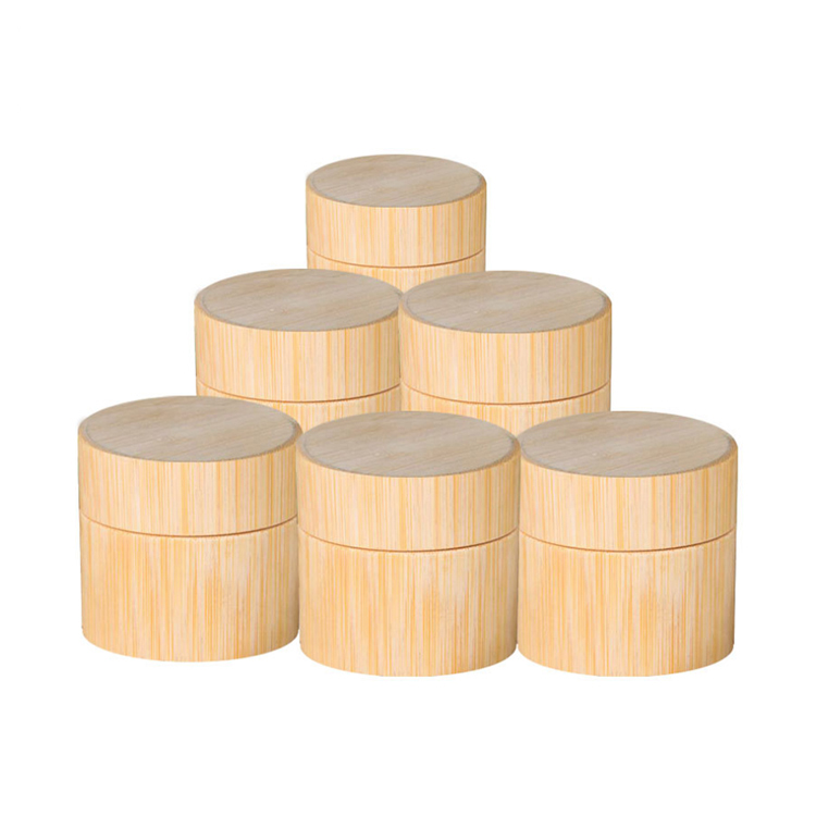 Wholesale 3g 5g 10g 15g 20g 30g 50g Bamboo Wooden Cosmetic Packaging Container Cream Jar With PP Inner