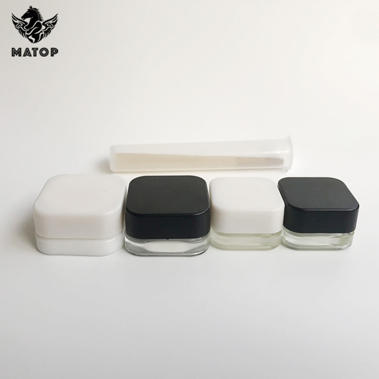 Wholesale 3g 5g 7g 9g glass jar with child resistant cap