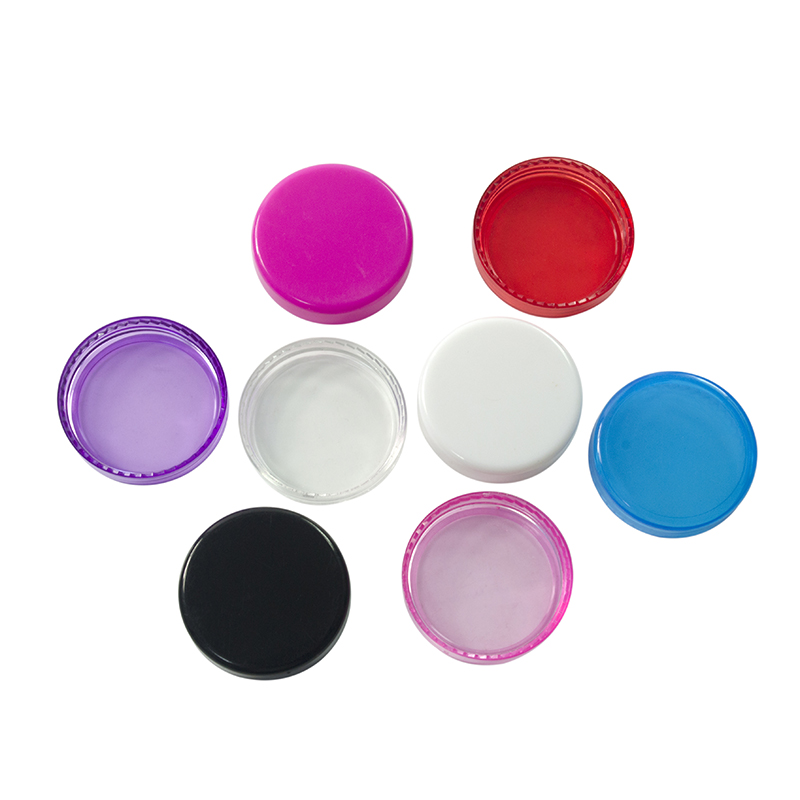 Wholesale 3g 5g plastic cosmetic skin care cream mini sample packaging round shape or square shape jar with colorful lids