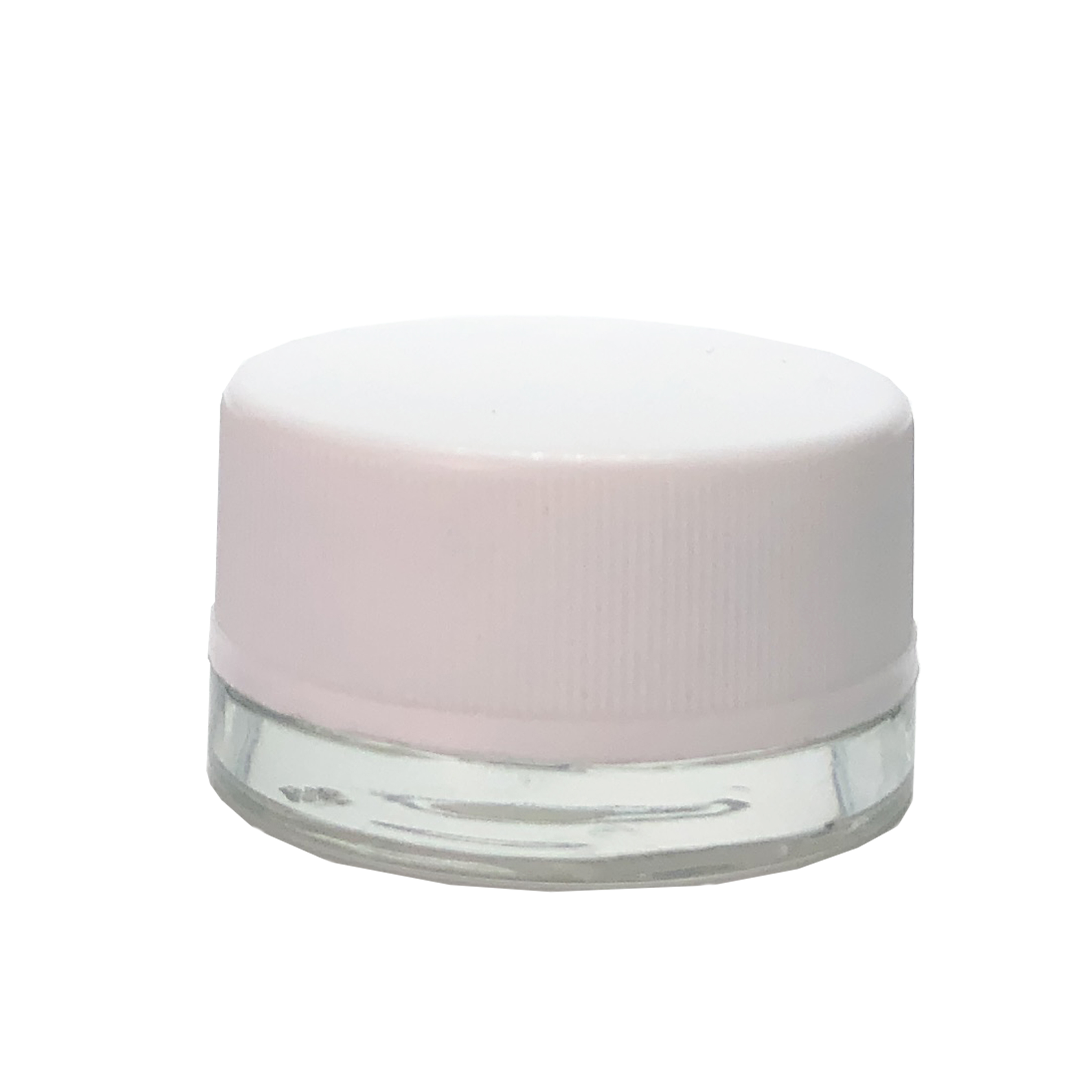 Wholesale 3ml 5ml 7ml 9ml transparent round child proof safe cbd glass jars with chid resistant cap