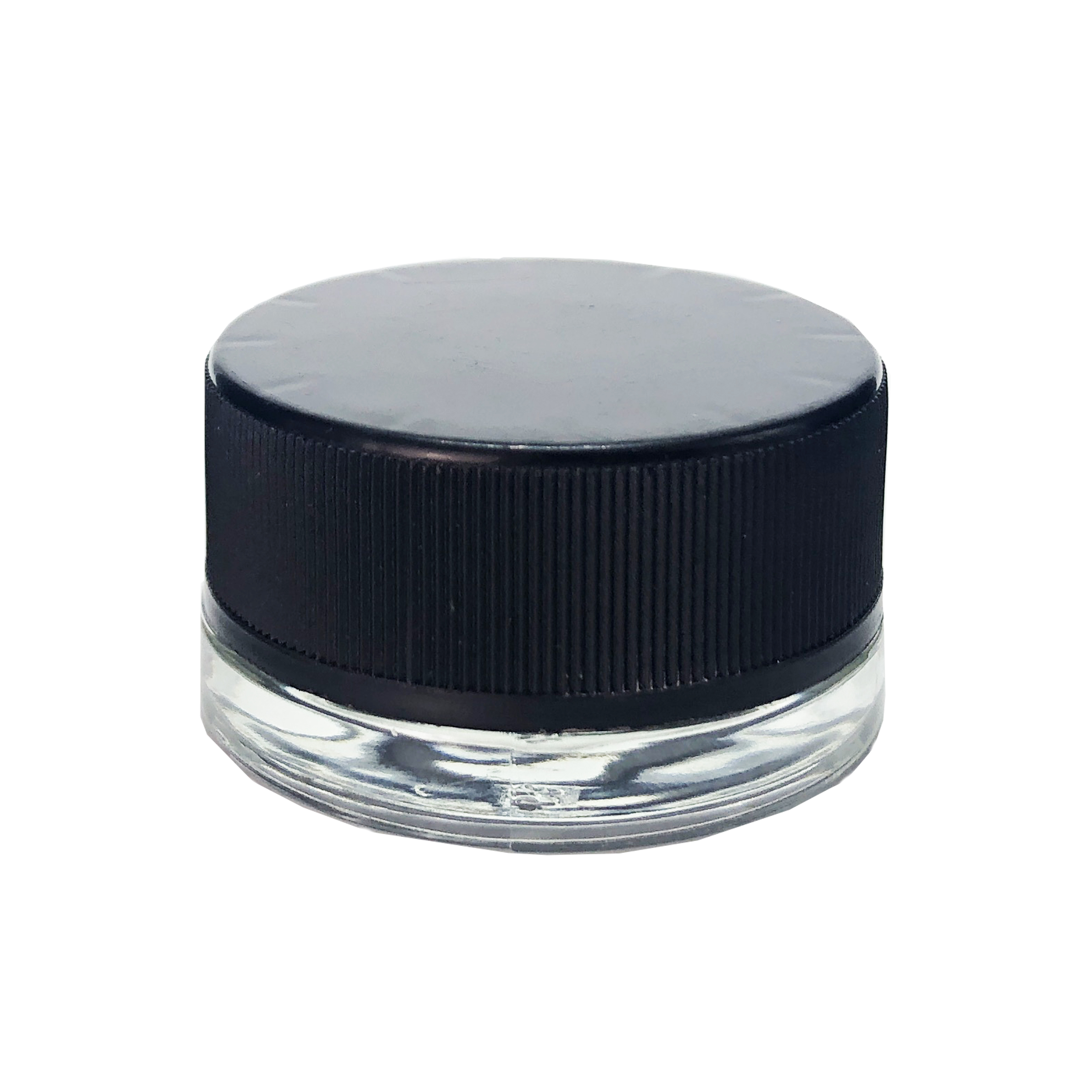 Wholesale 3ml 5ml 7ml 9ml transparent round child proof safe cbd glass jars with chid resistant cap