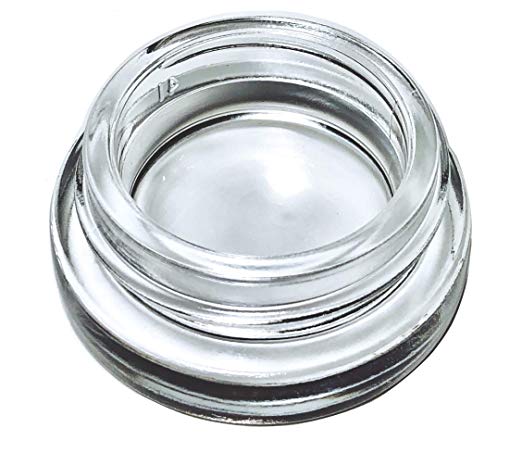 Wholesale 3ml 5ml 7ml 9ml transparent round child proof safe cbd glass jars with chid resistant cap
