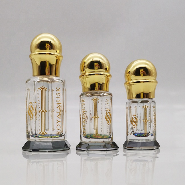 Wholesale 3ml 6ml 12ml Crystal Glass Essential Oil Bottles Empty Arabic Refillable Perfume Attar Bottles