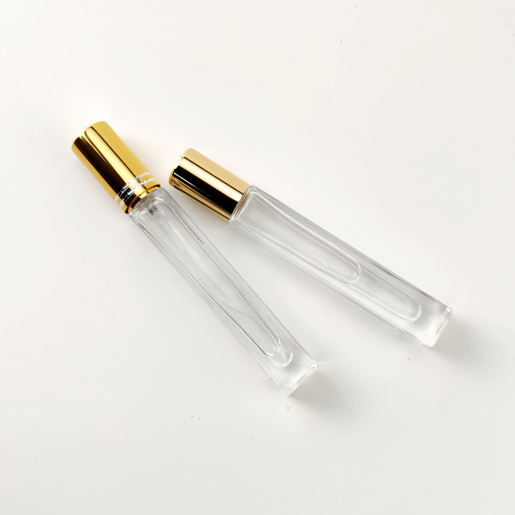 Wholesale 3ml 6ml 12ml Quadrilateral Attar Crystal Glass Perfume Essential Oil Roller Ball Bottles