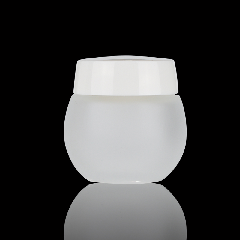 Wholesale 4 Oz 8 Oz 30Ml 50Ml Cream Custom Luxury Glass Frosted Cosmetic Jars In Bulk For Sale